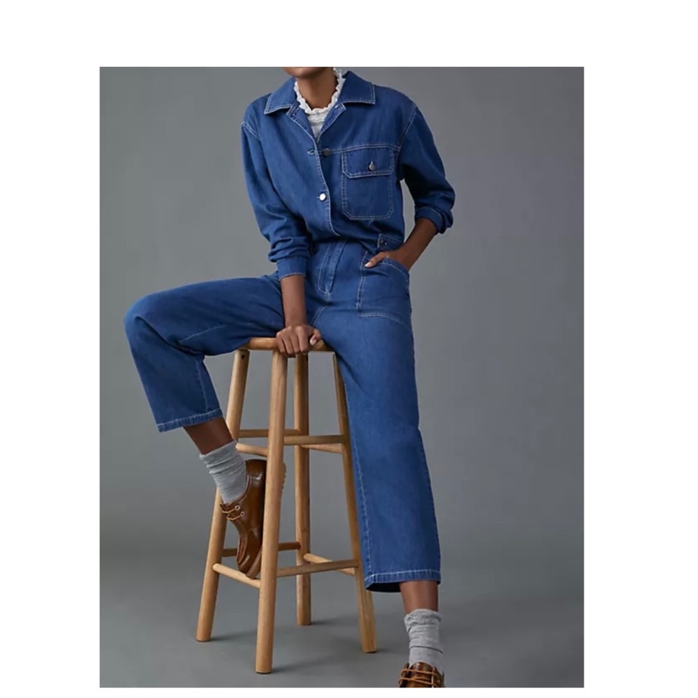 Anthropology Denim jumpsuit